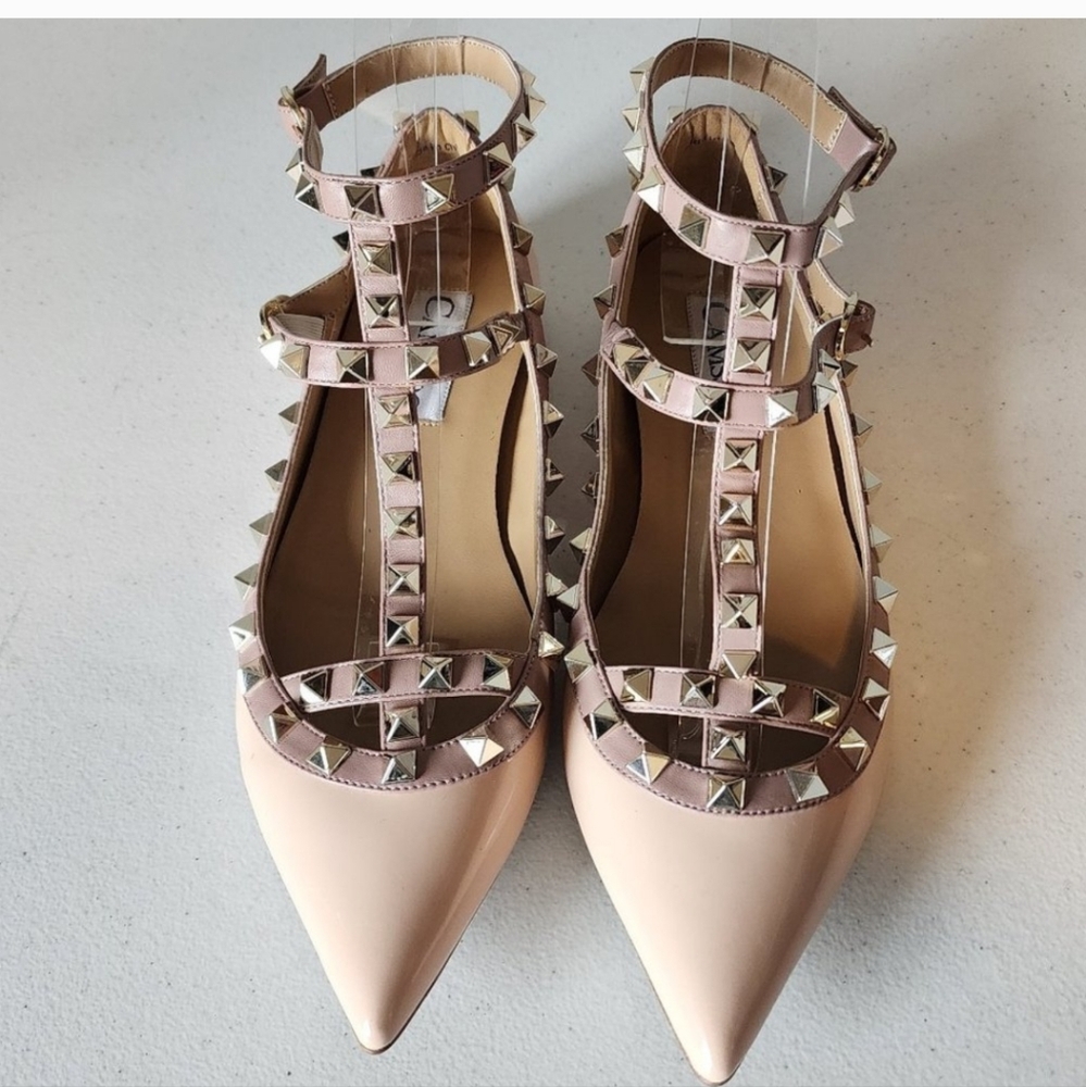Camssoo Studded Pink Women's Shoes